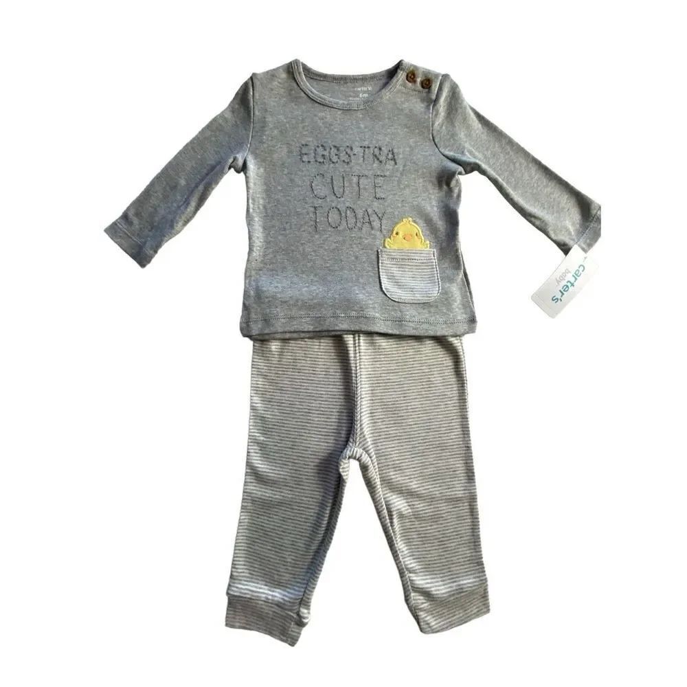 CARTER’S BABY BOY 6M Top & Pants Easter Outfit Set